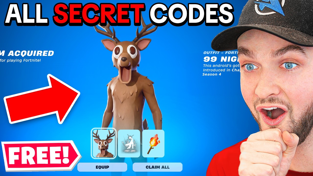 All SECRET CODES in Fortnite Season 4! (Free Rewards)