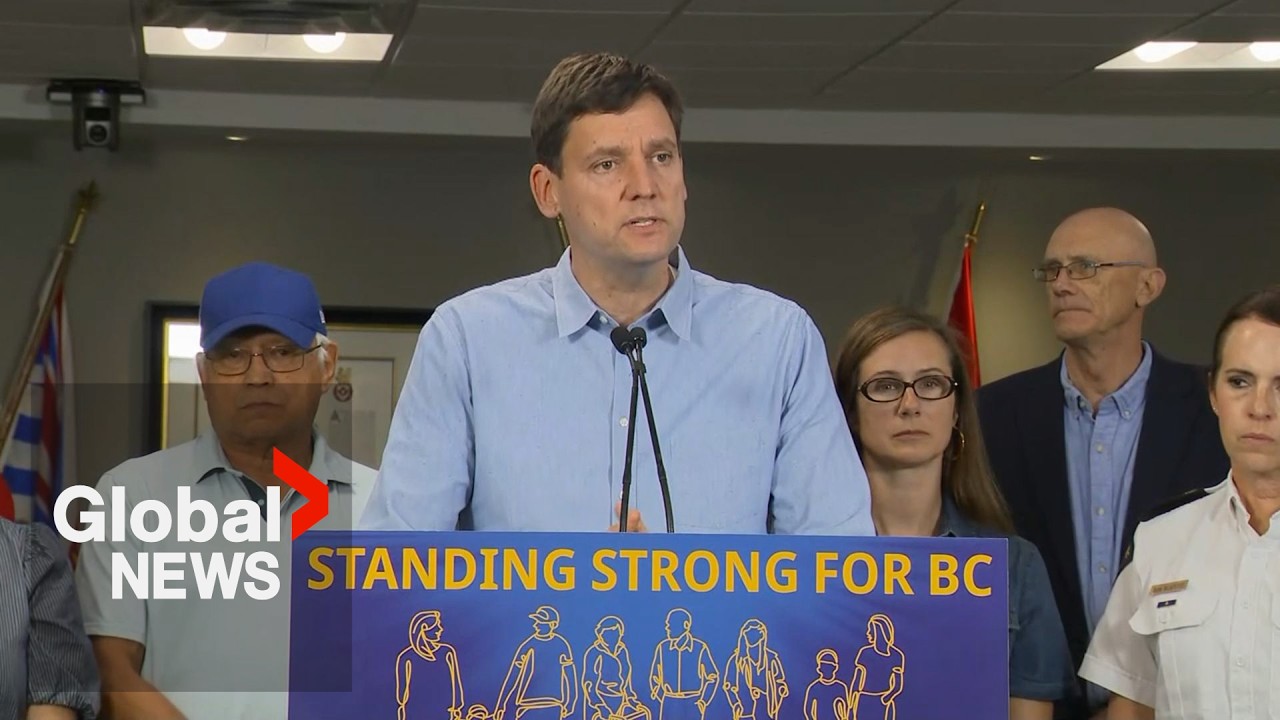 BC wildfires: Premier Eby updates Bald Range wildfire growth as possible thunderstorms loom | FULL