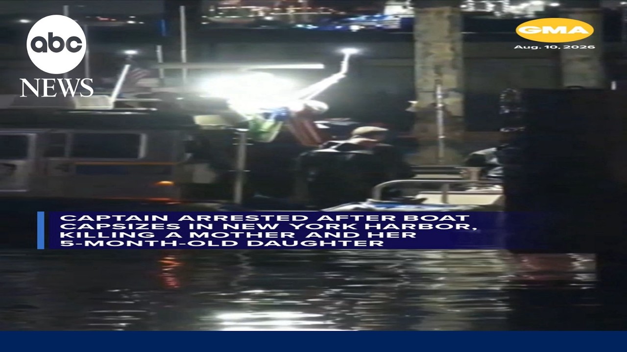 Captain arrested after boat capsizes in NY harbor, killing at least 2
