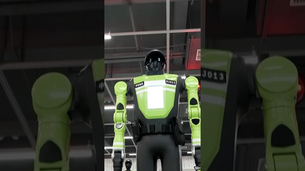 China showcases humanoid police robots designed to assist traffic officers