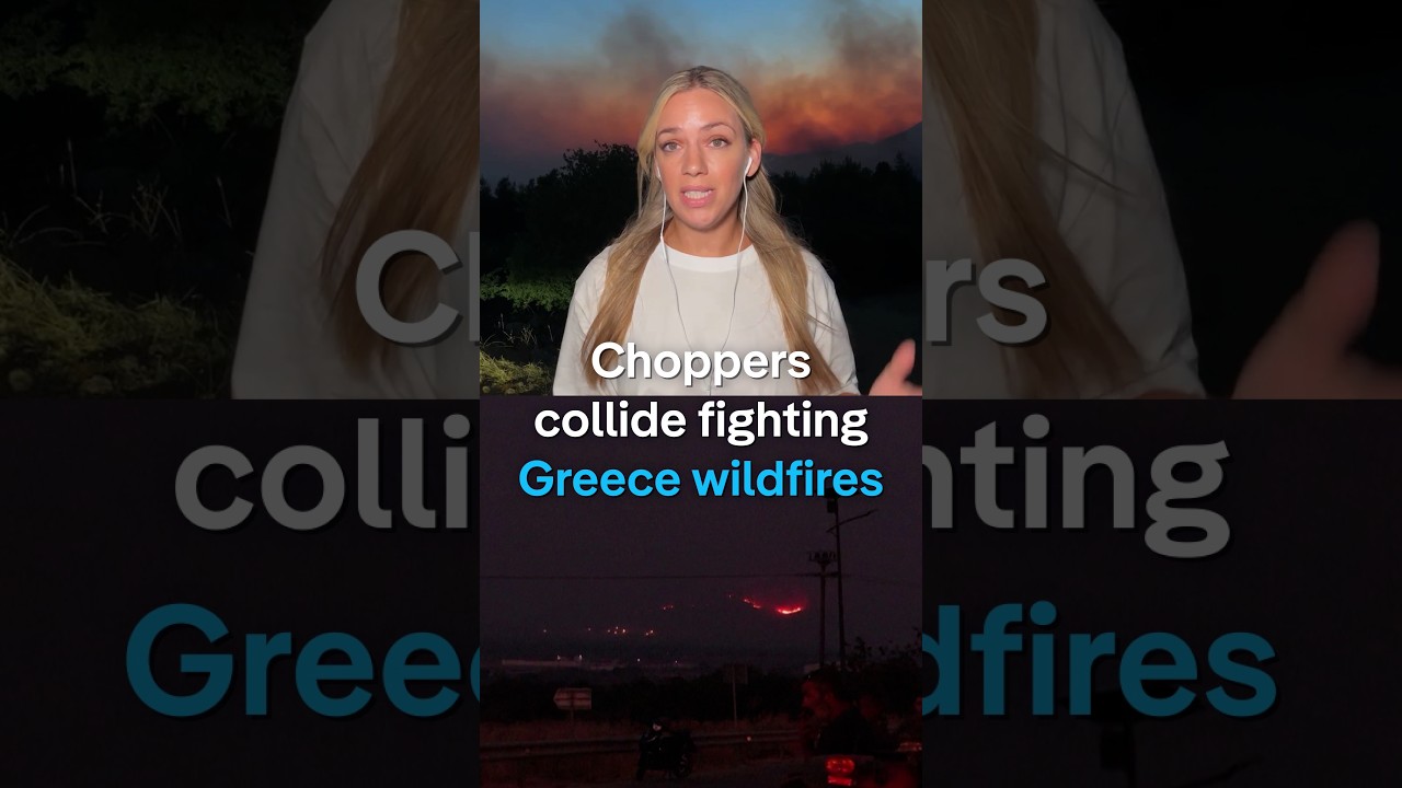 Crew members killed as firefighting helicopters collide in Greece | DW News