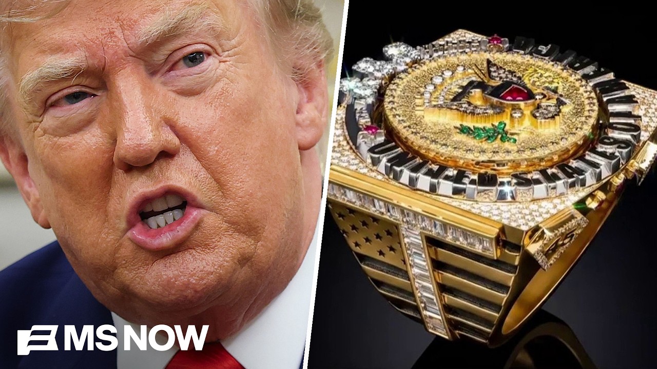 Diamond-encrusted ring becomes new symbol of Trump’s corruption