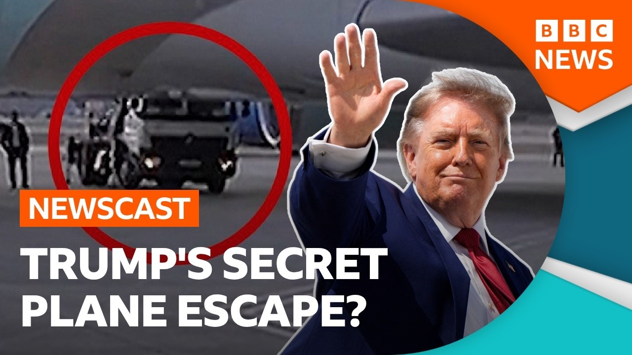 Did President Trump hide in a catering truck to board a secret flight? | BBC Newscast