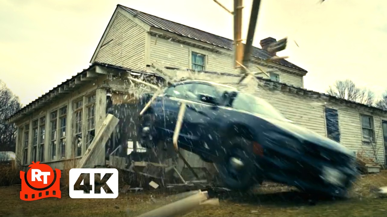 Disclosure Day (2026) 4K – Driving Through a House and Off a Cliff! (2/6) | Movieclips