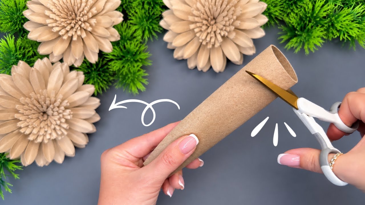 Don’t Throw Away Paper Towel Rolls! 🌸 Make These Beautiful Flowers