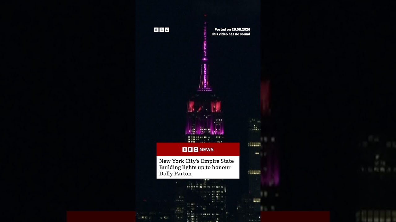 Empire State Building lights up to honour Dolly Parton. #BBCNews