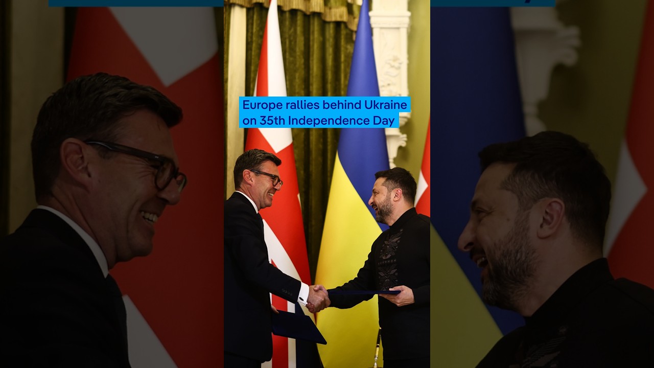 Europe rallies behind Ukraine on the country’s 35th Independence Day | DW News