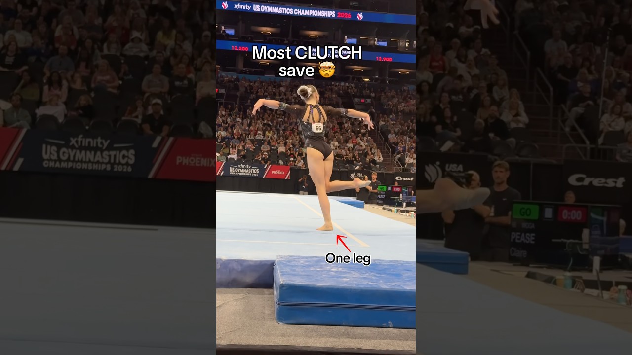 Even the judge was impressed 😳 (Claire Pease) #gymnastics #sports #olympic #gymnast #save