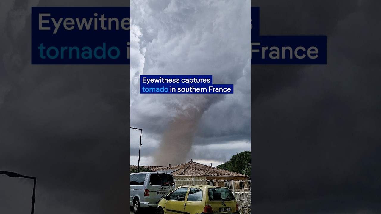 Eyewitness captures tornado in southern France on video | DW News