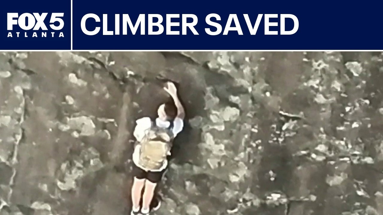 Firefighters rappel down mountain to reach trapped climber | FOX 5 News