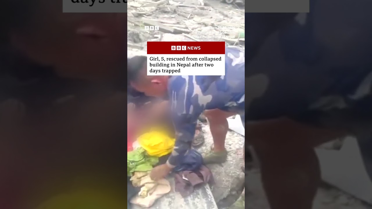 Five-year-old girl rescued from collapsed building in Nepal after days. #Kathmandu #BBCNews
