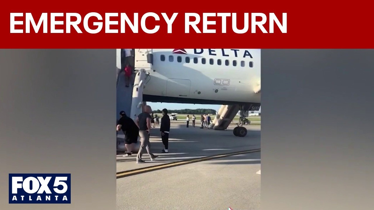 Fumes force slide evacuation on Delta flight in Atlanta | FOX 5 News