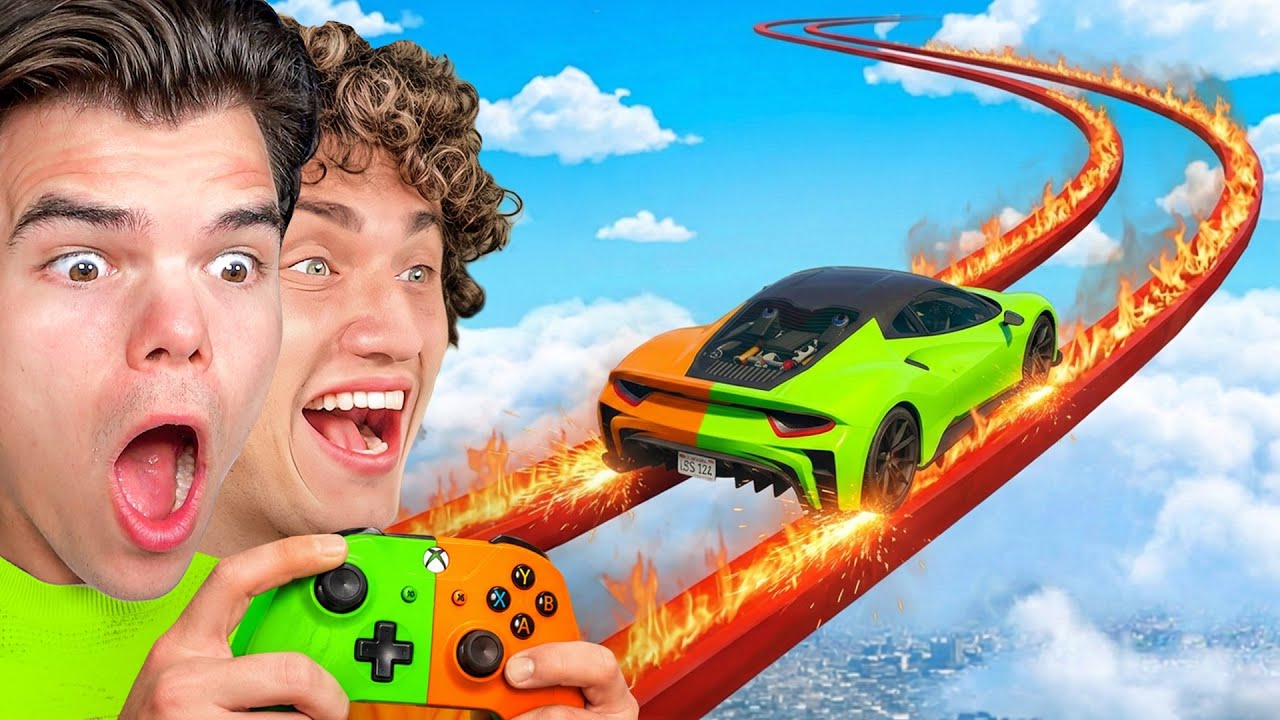GTA 5 Parkour But Me and @Kwebbelkop Share ONE Controller