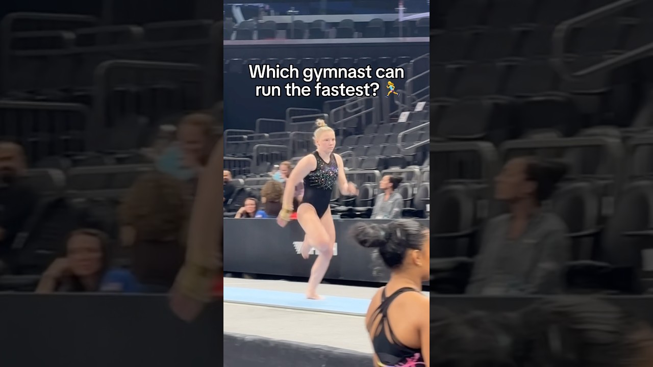 How fast do gymnasts run? 😳#gymnastics #olympics #sports #gymnast #olympic