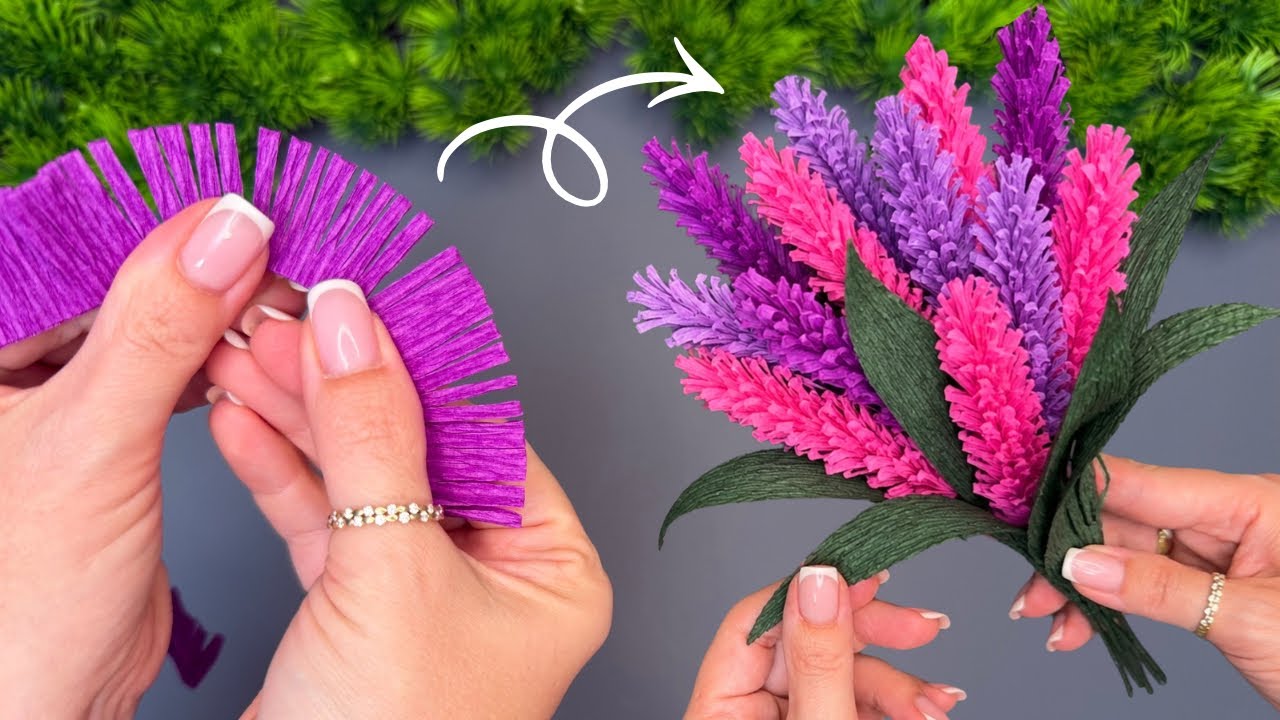 How to Make EASY Crepe Paper Flowers 🌸 Beautiful DIY Flower Bouquet
