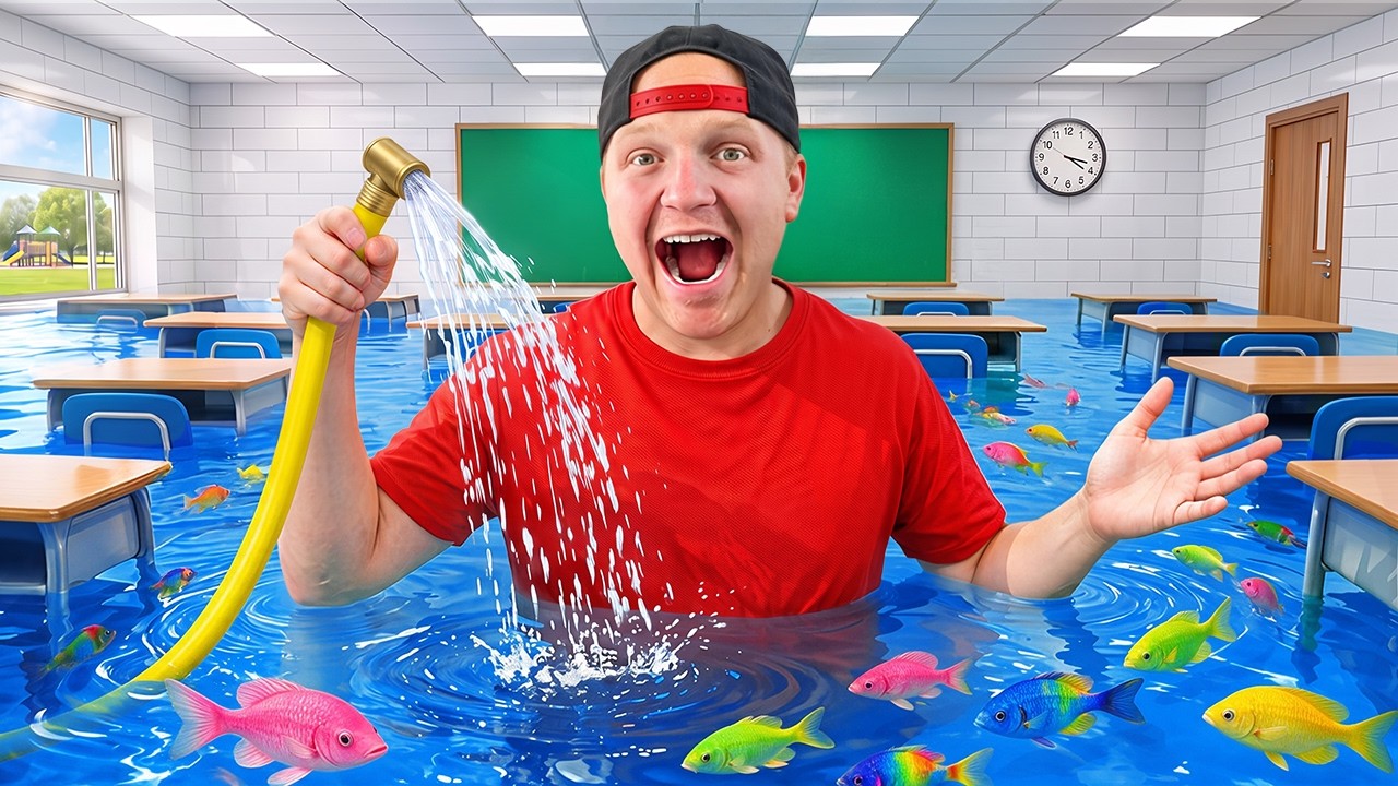 I Turned School Into A Fish Tank!