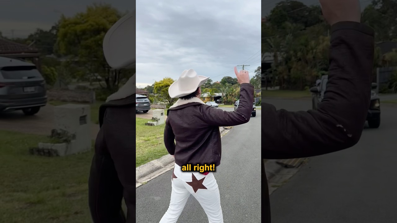 Jumping a car for Dolly Parton