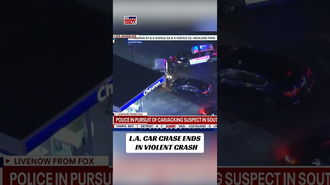 LA police chase ends in violent crash