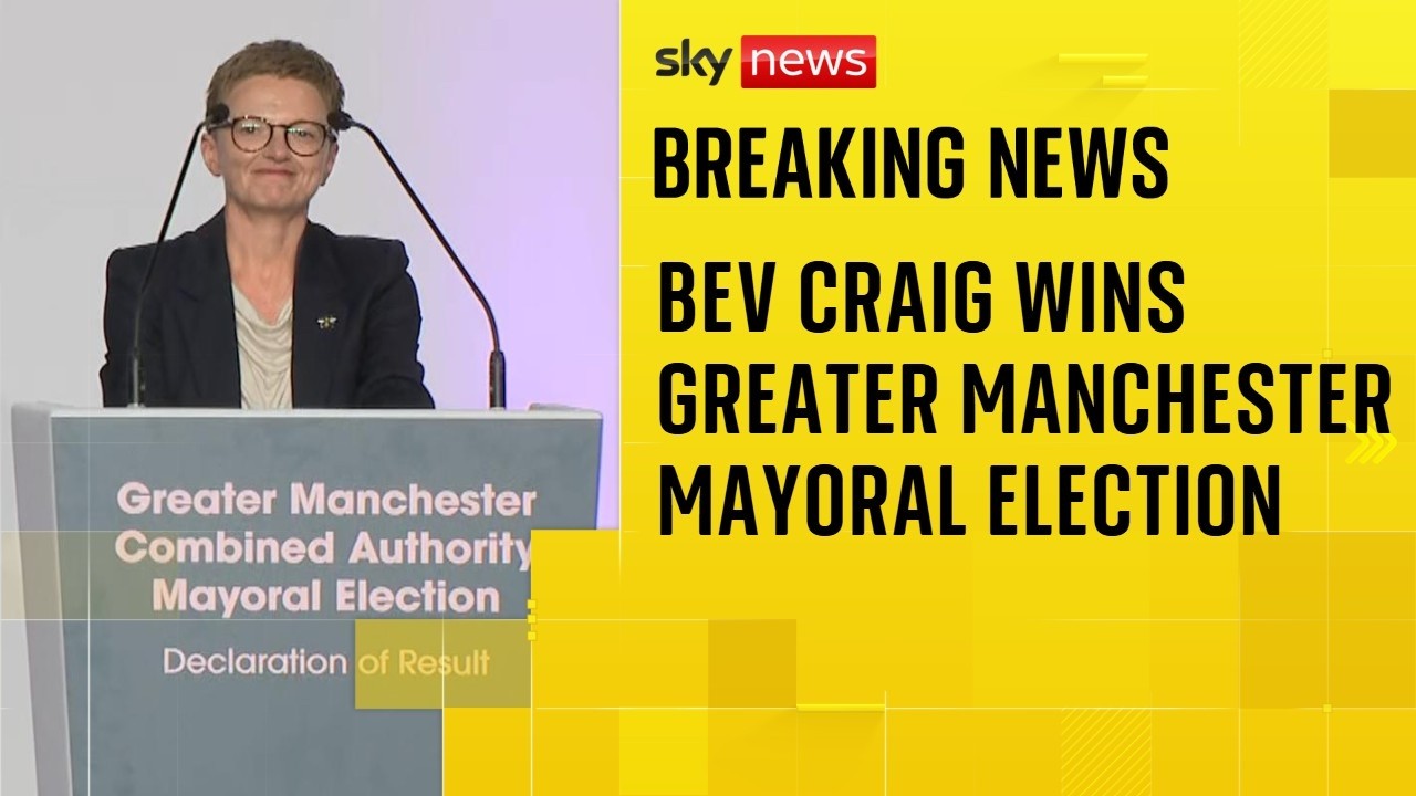 Labour’s Bev Craig wins Greater Manchester mayoral by-election