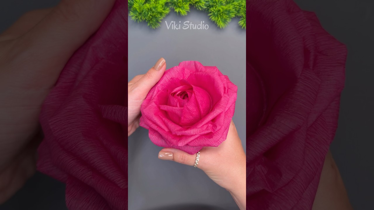 Make This Gorgeous Crepe Paper Rose! 🌹✨ Easy DIY Flower