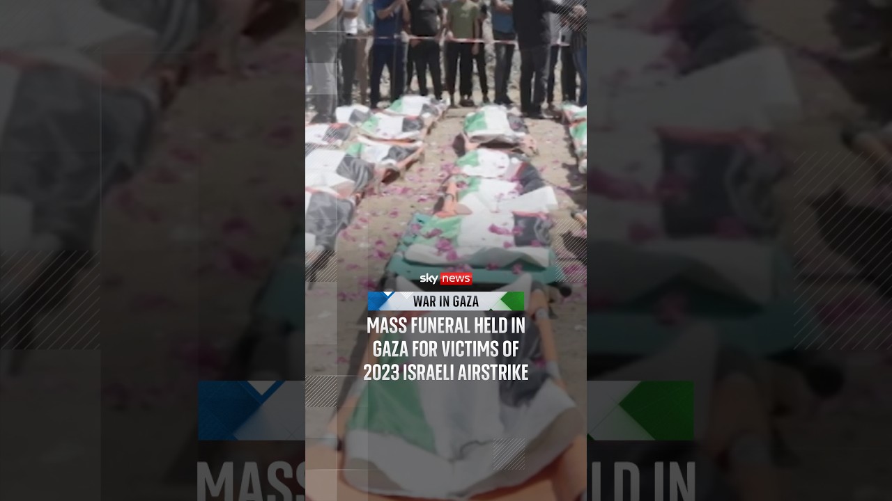 Mass funeral held in Gaza for victims of 2023 Israeli airstrike