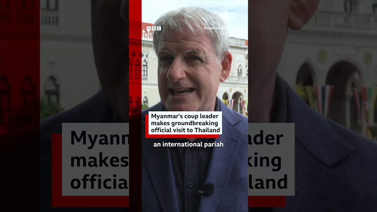 Myanmar’s coup leader makes groundbreaking official visit to Thailand. #BBCNews