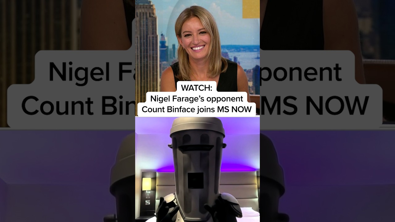 Nigel Farage’s opponent Count Binface joins MS NOW
