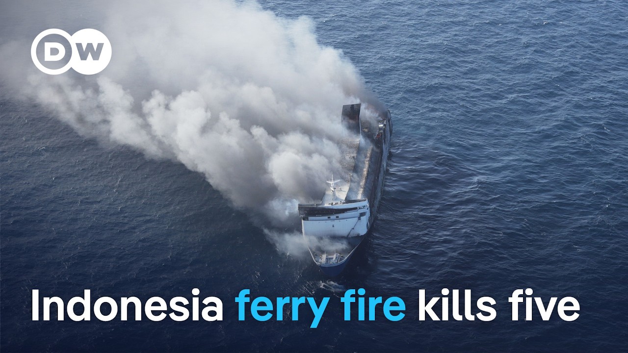 Passenger ferry catches fire in the Java Sea, with dozens still missing | DW News