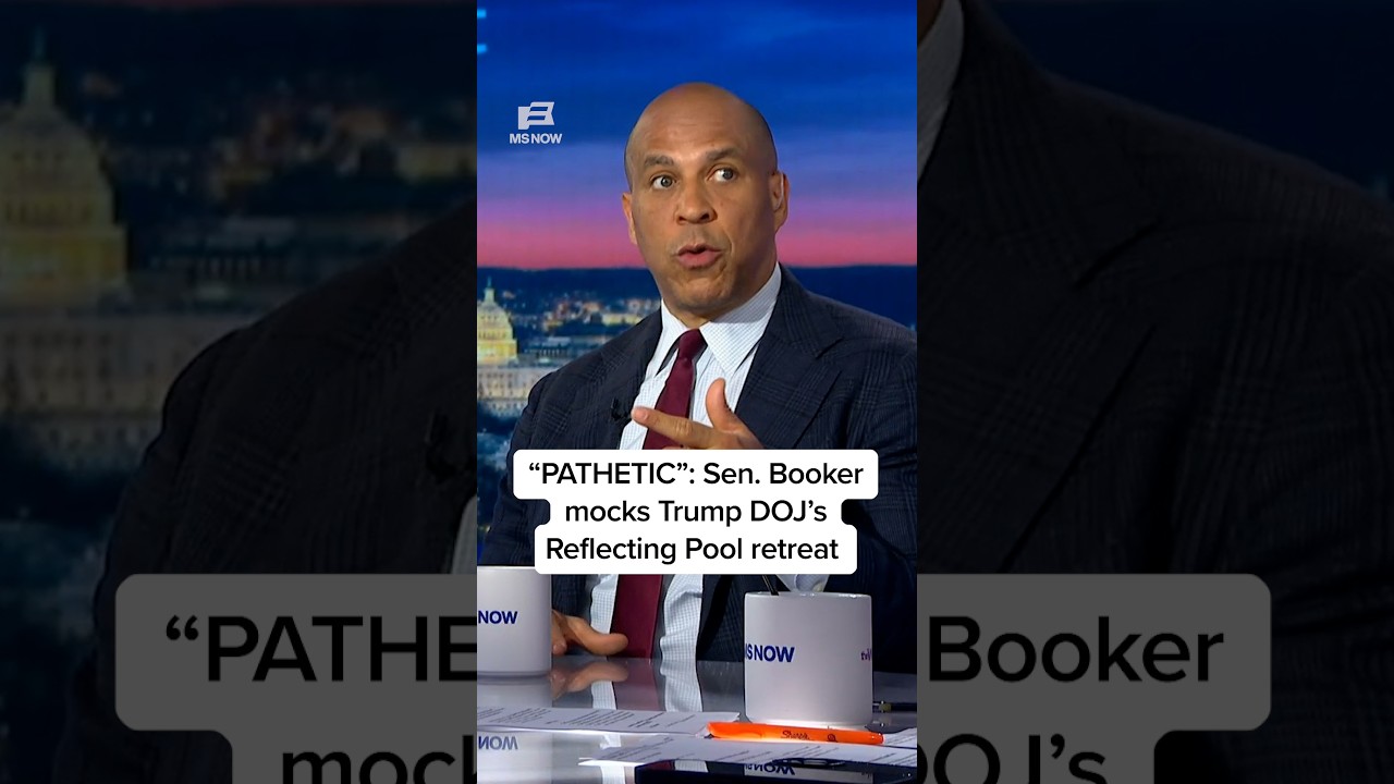 ‘PATHETIC’: Sen. Booker mocks Trump DOJ’s Reflecting Pool retreat