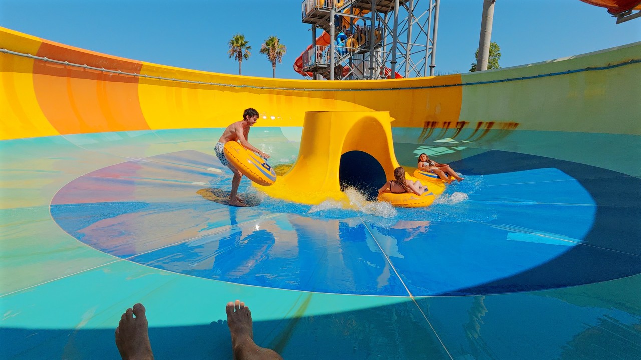 Space Boat Water Slide at Aquasplash 🇫🇷