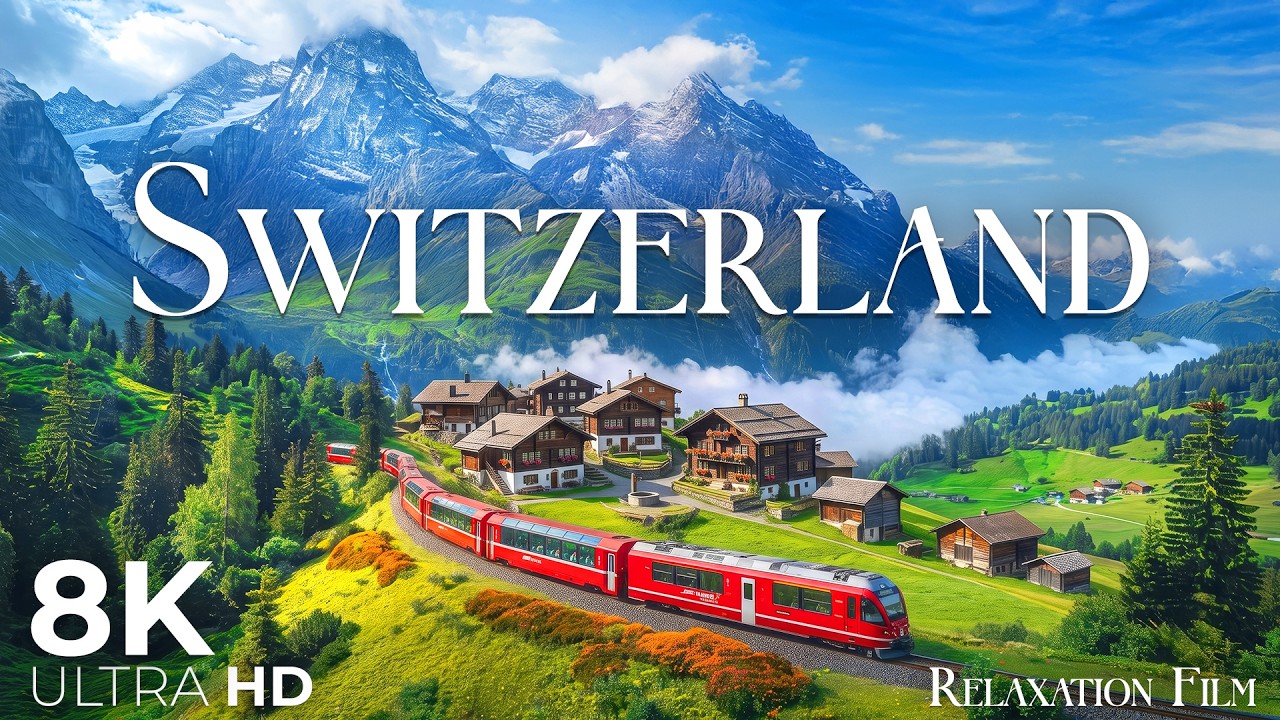 Switzerland 8K • Beautiful Journey Through Swiss Alps and Villages | Meditation | Relaxation Film
