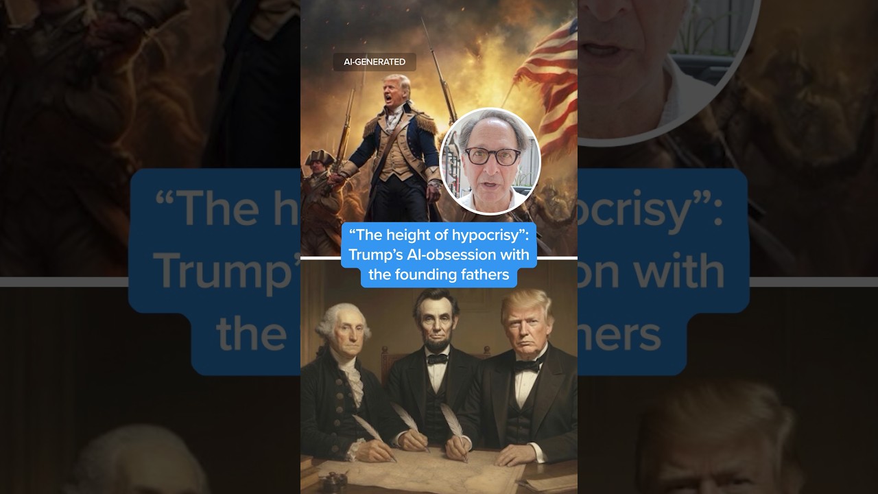 ‘The height of hypocrisy’ Trump’s AI-obsession with the founding fathers