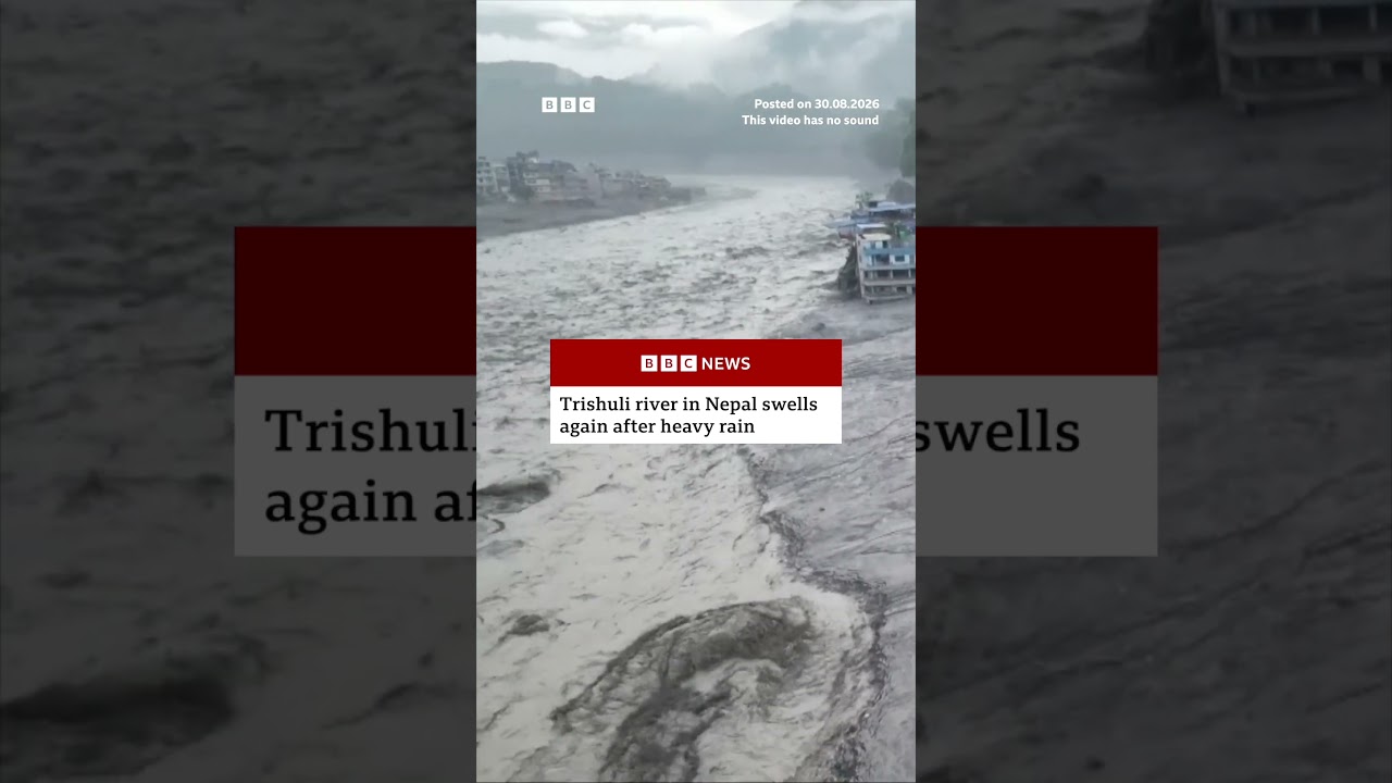 Trishuli river in Nepal swells again after heavy rain. #BBCNews