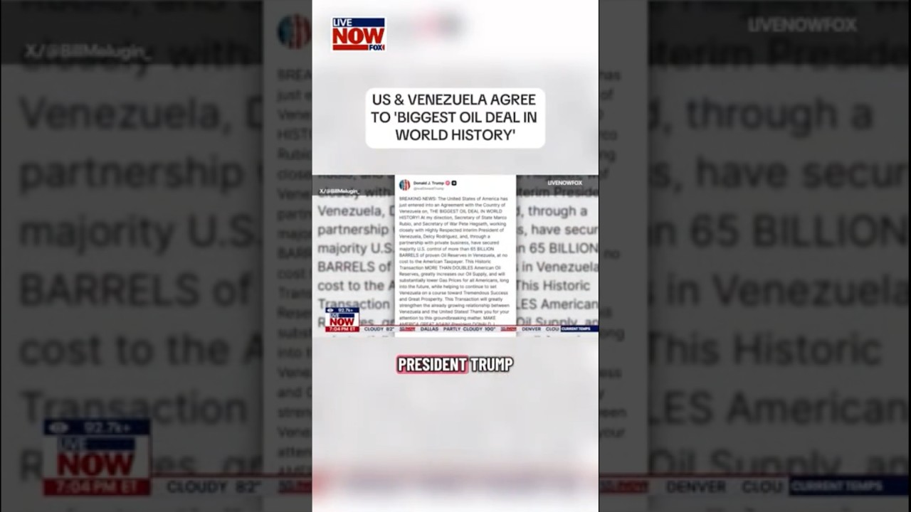 Trump announces “biggest oil deal in world history” with Venezuela