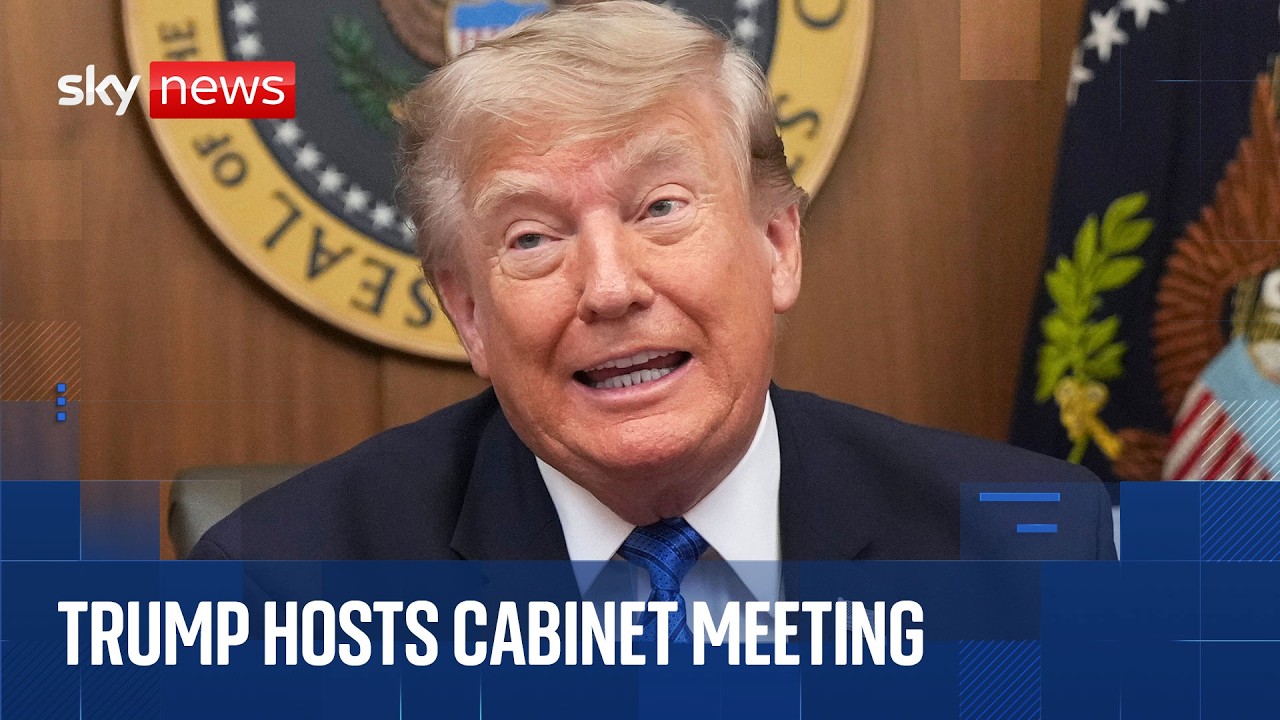 Trump hosts Cabinet meeting at Camp David