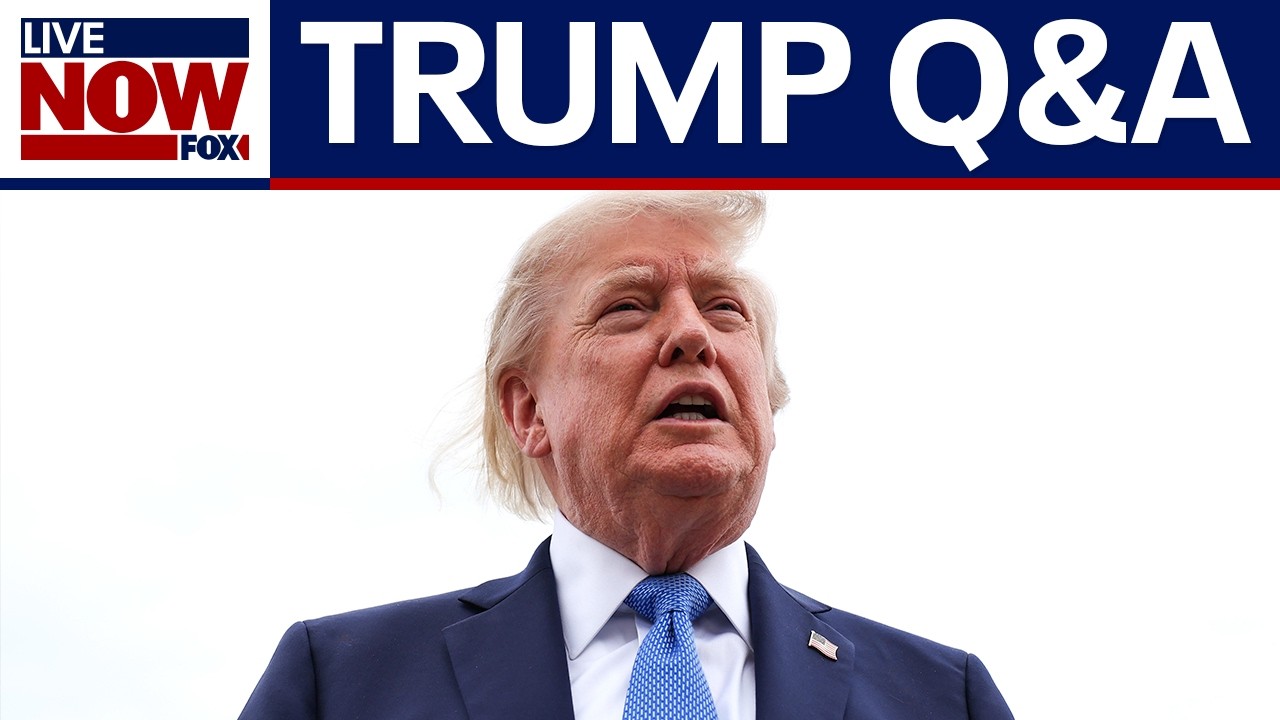 Trump speaks to reporters ahead of New York trip