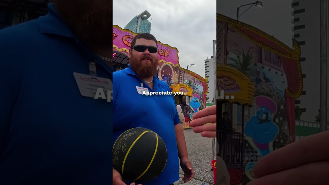 Trying to beat the basketball carnival game 🥺❤️