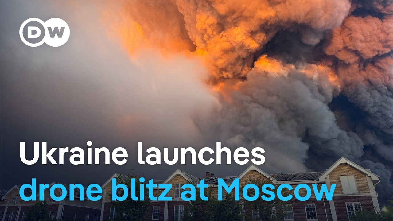 Ukrainian forces launched more than 600 drones in two days at the Russian capital | DW News