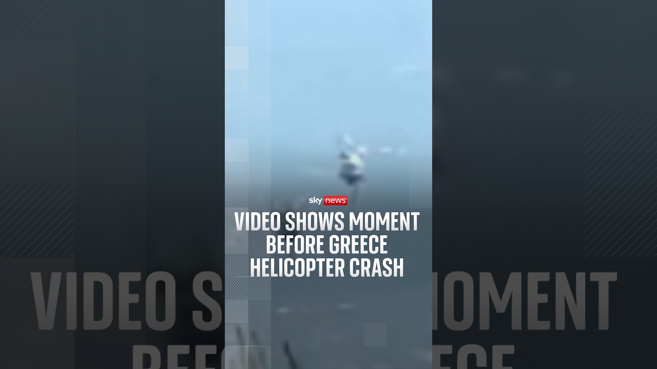 Video shows moment before Greece helicopter crash