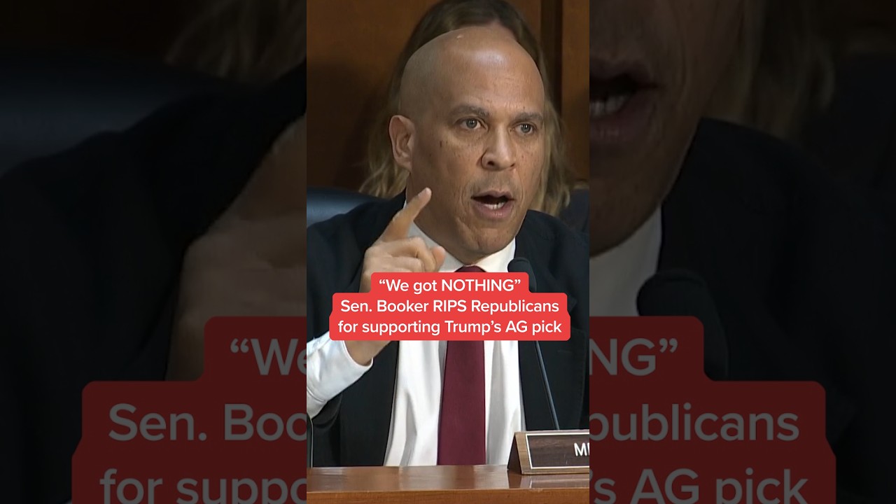‘We got NOTHING’: Sen. Booker RIPS Republicans for supporting Trump’s AG pick