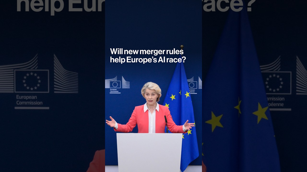 Will new merger rules help Europe’s AI race? #shorts #europe #ai #mergers #business
