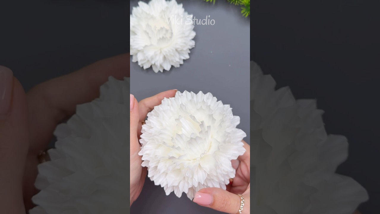 Wow! Beautiful Flowers Made from Cupcake Liners 🌸✨ #DIY #EasyCrafts #FlowerDIY