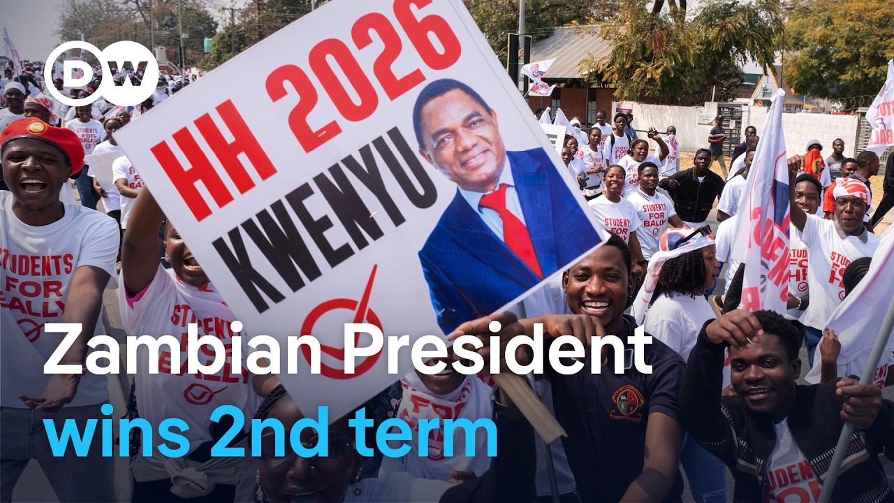Zambia election: Incumbent Hakainde Hichilema wins 60% as opposition alleges intimidation | DW News