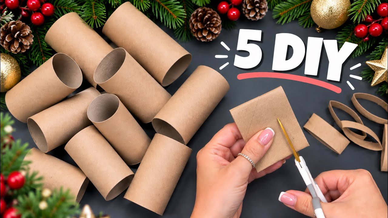 5 Amazing Christmas DIYs from Toilet Paper Rolls 🎄 | Easy Christmas Decorations