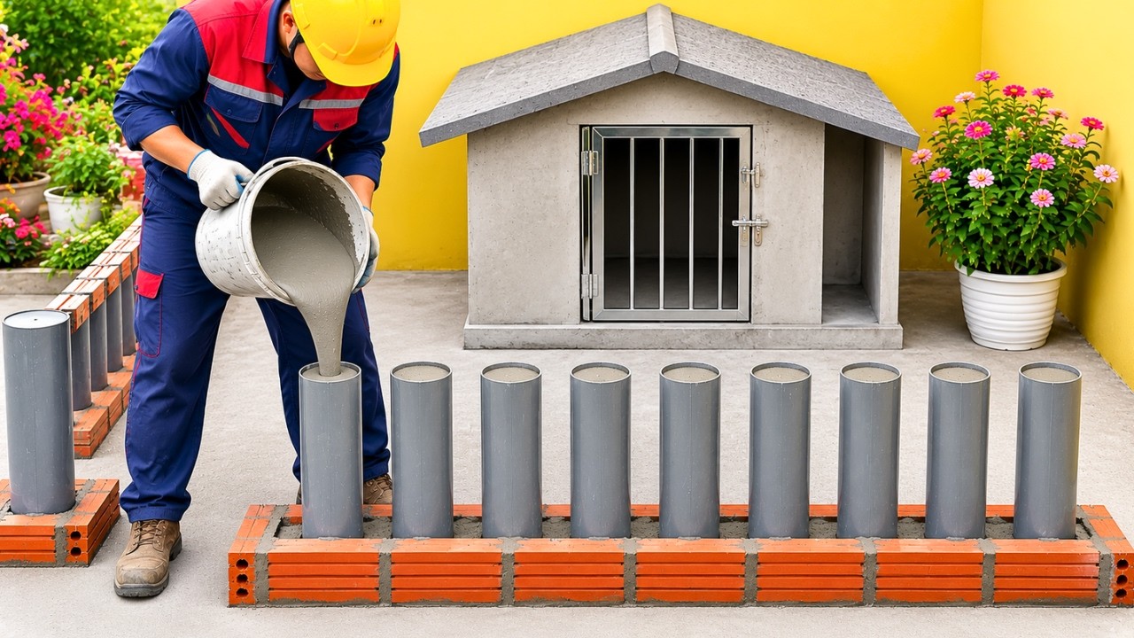 Amazing cement ideas! DIY Cool House for Dogs this Hot Summer..