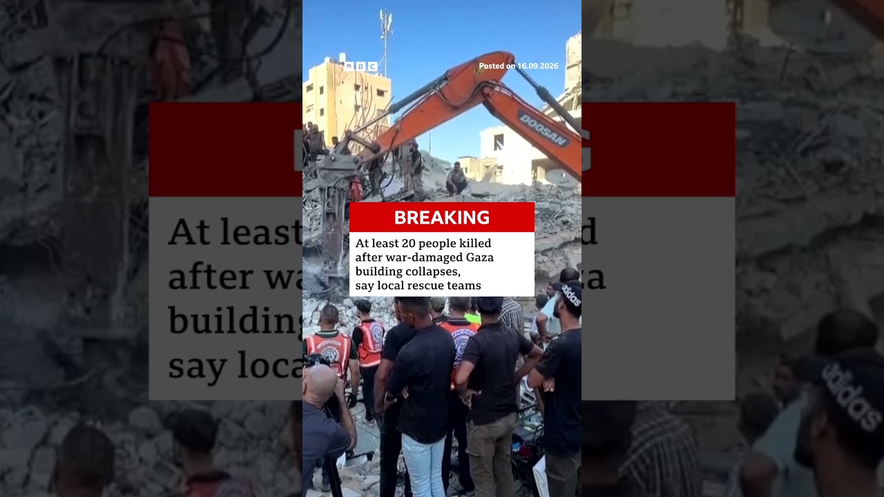 At least 20 people killed after war-damaged Gaza building collapses – local rescue teams. #BBCNews