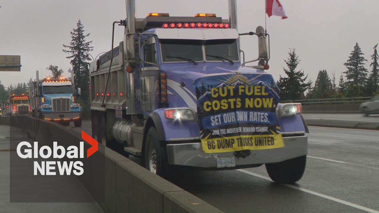 BC truckers form convoy to protest high diesel prices