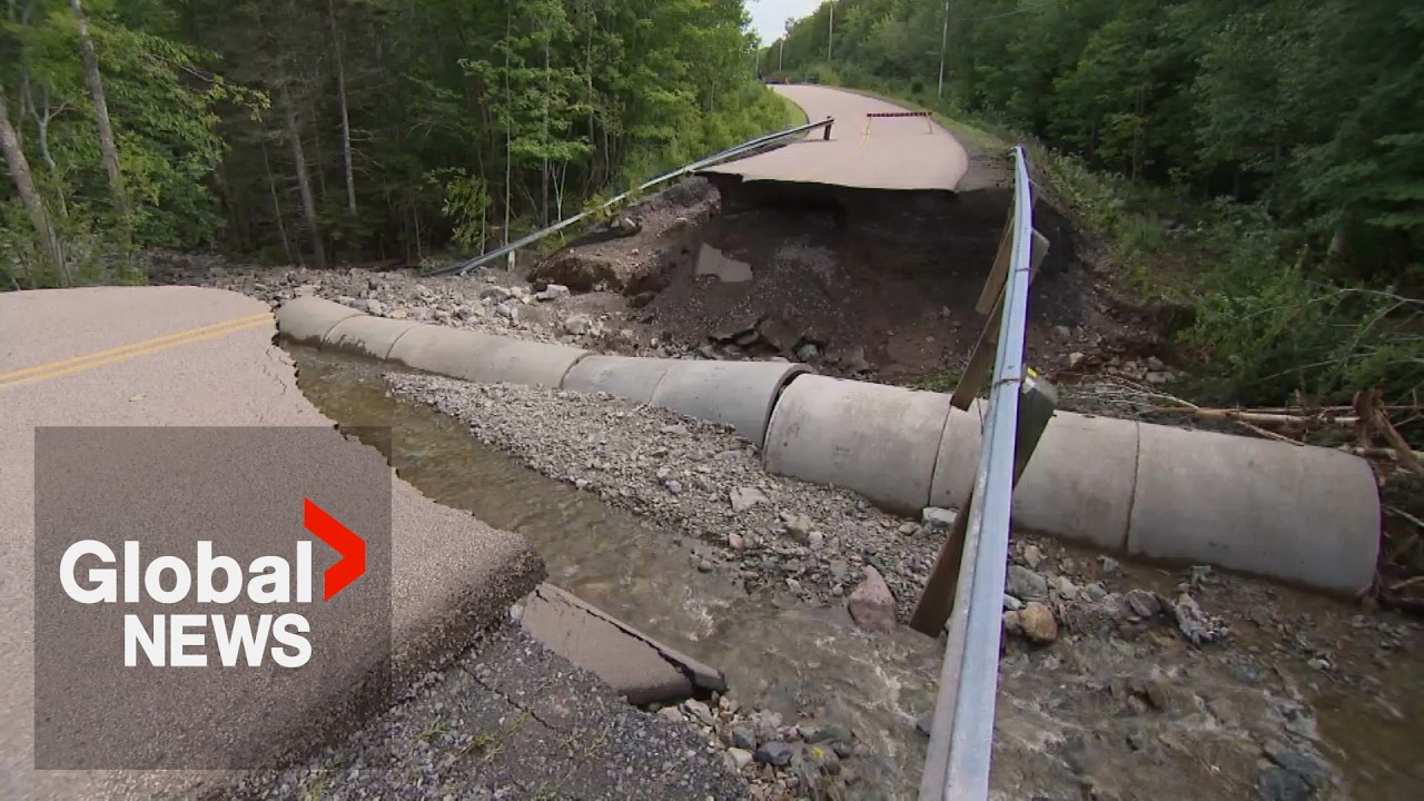Cape Breton residents cut off from supplies after torrential storm causes road washouts