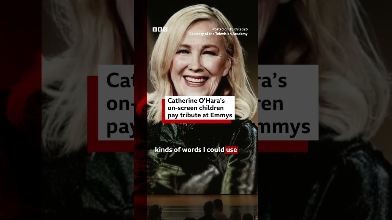Catherine O’Hara’s on-screen children pay tribute to the late actress. #BBCNews