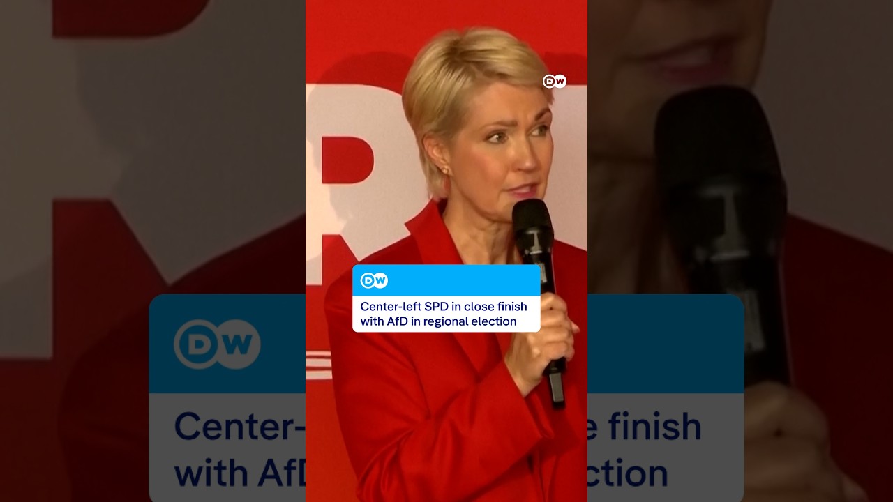 Center-left SPD in close finish with AfD in regional election | DW News